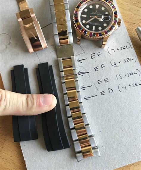 how to shorten rolex rubber strap|Rolex oysterflex band size.